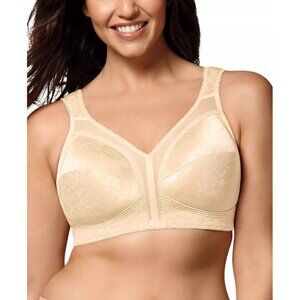 NIP Playtex 18 Hour Ultimate Shoulder Comfort Wireless Bra Sz 48DD Beige 4693